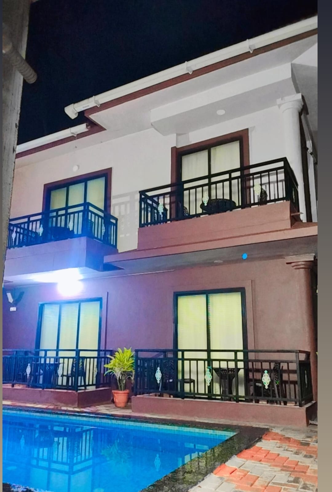 3bhk villa  beach 2kms common swimming pool